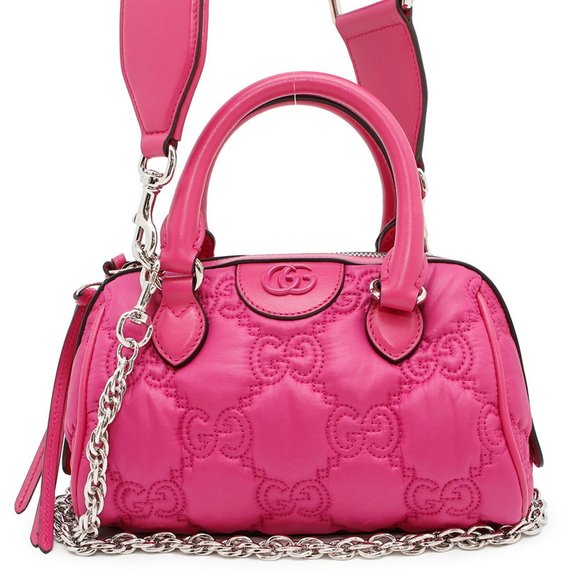 Gucci GG Matelassé Pink NYLON shoulder - Picture 1 of 10